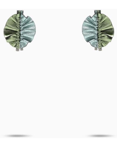 SO-LE STUDIO So Le Studio Jade Green Metallic Minialie Earrings