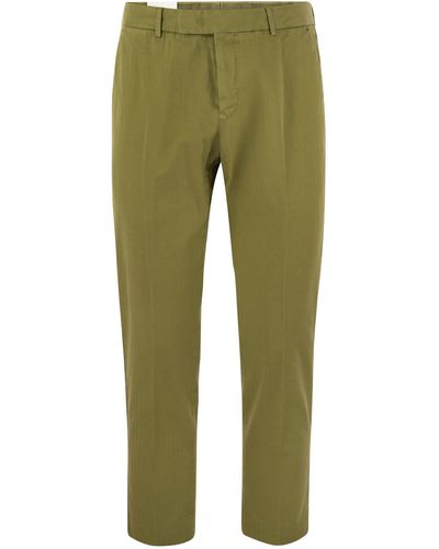 PT Torino Rebel Cotton And Linen Pants - Green