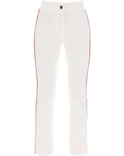 3 MONCLER GRENOBLE Sporty Hosen mit Tricolor -Bands - Weiß