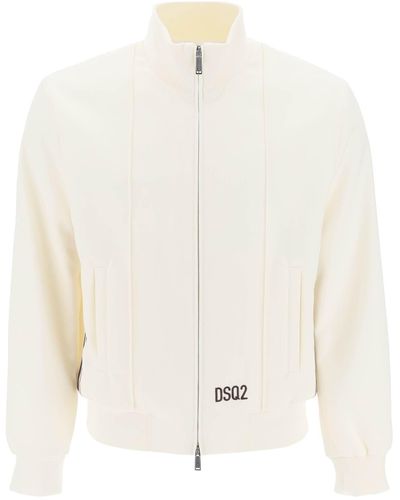 DSquared² Sweatshirt mit gestreiften Bändern - Weiß