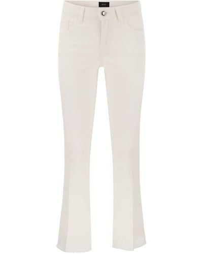 Fay 5 Pantaloni tascabili in cotone allungato. - Bianco