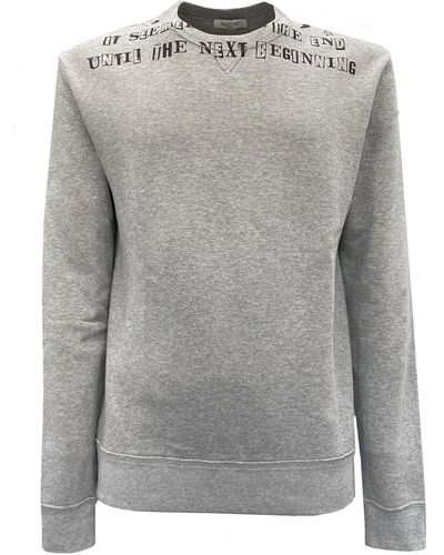 Valentino Logo-Sweatshirt aus Baumwolle - Grau