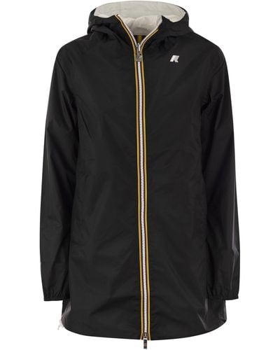 K-Way Sophie Plus reversible Kapuzenjacke - Schwarz