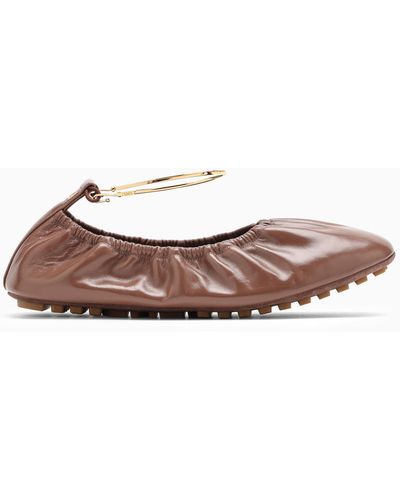 Fendi Filo Jasper-Coloured Ballerina - Brown