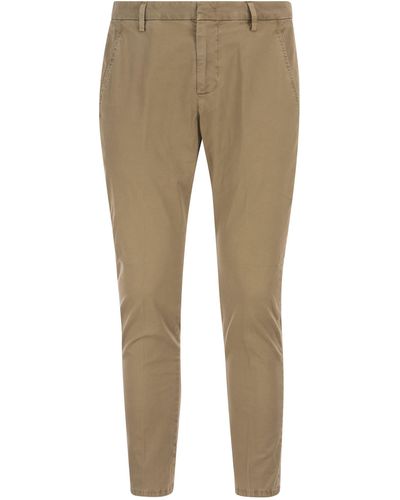 Dondup Alfredo Slim Fit Cotton Pants - Natural