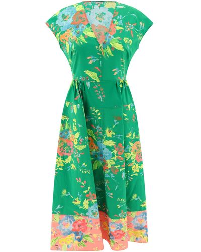 Aspesi Floral-Print Dress - Green