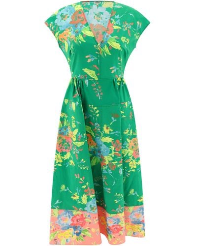 Aspesi Vestido de estampado floral - Verde
