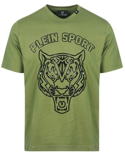 Philipp Plein Plein Sport Tipps127it 32 Green T-shirt - Groen