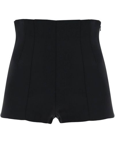 Khaite High Tailed Satin Lennman Shorts - Zwart