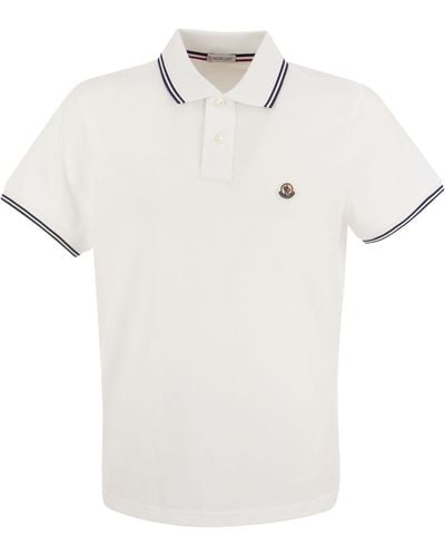 Moncler Poloshirt mit Logo - Weiß