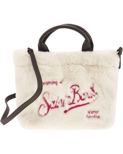 Mc2 Saint Barth Soft En Furry Mini Vanity Bag - Roze