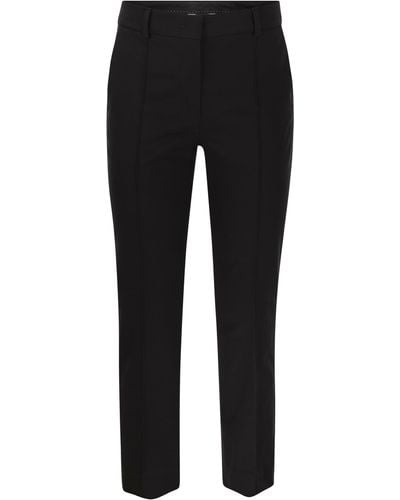 Sportmax Pantalon de coton Etna Slim - Noir