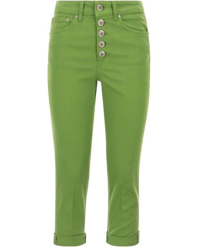 Dondup Koons Loose Fit Fleece Pants - Green