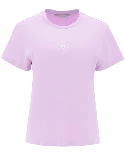 Stella McCartney Stella Mc Cartney Ikonische Mini -Herz -T -Shirt - Pink