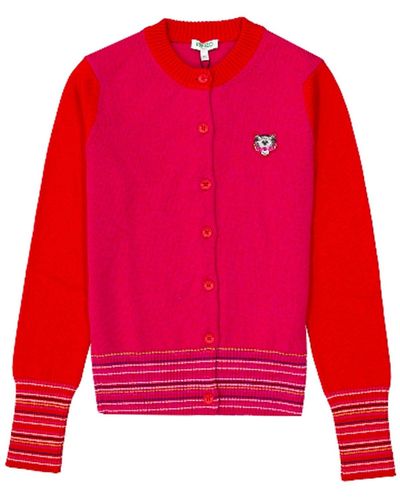 KENZO Cardigan en laine - Rouge