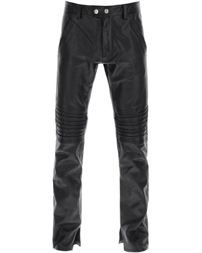 DSquared² Pantaloni in pelle Rider - Nero