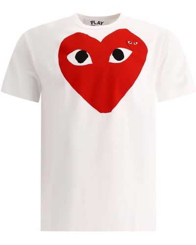 COMME DES GARÇONS PLAY Comme des Garçons suona la maglietta "Mega Heart" - Rosso