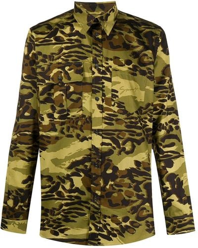 Givenchy Hemd mit Camouflage-Druck - Grün