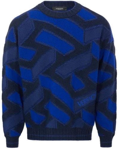 Versace Suéter de logotipo de - Azul