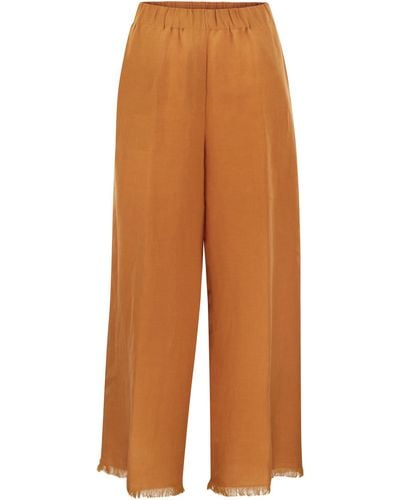 Antonelli Ryan Pantalones de lino suelto - Naranja