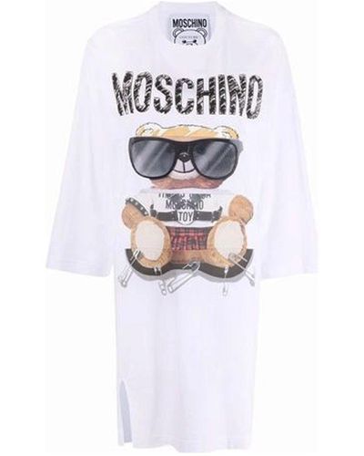 Moschino Couture Teddybeer Oversized Jurk - Wit