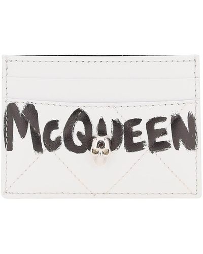 Alexander McQueen 'mcqueen Graffiti' Kaarthouder Met Doodshoofd - Meerkleurig