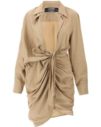 Jacquemus La Robe Bahia Mini Dress - Naturel