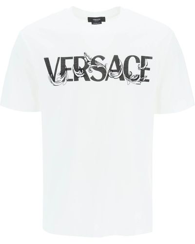 Versace Katoen Logo T -shirt - Wit