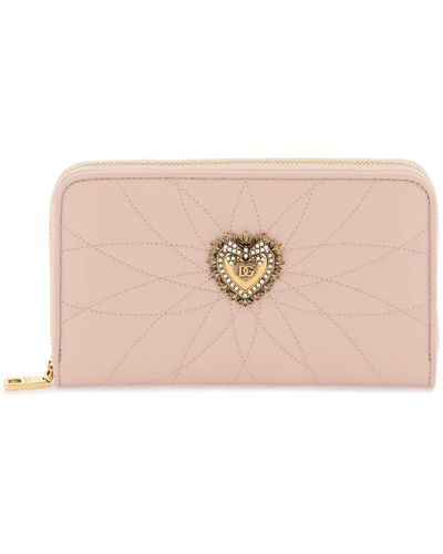 Dolce & Gabbana Devotion Reißverschluss um Brieftasche - Pink