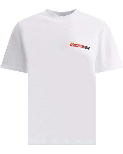 MSGM Herren baumwolle t-shirt - Weiß