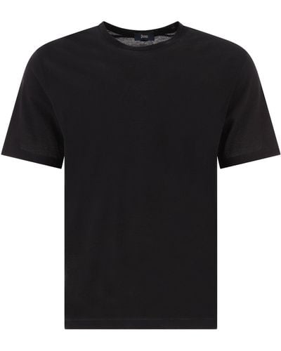 Herno Crêpe Jersey T -shirt - Zwart
