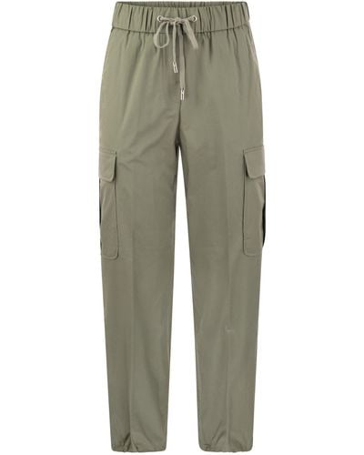 Peserico Stretch Cotton Cargohose - Grün