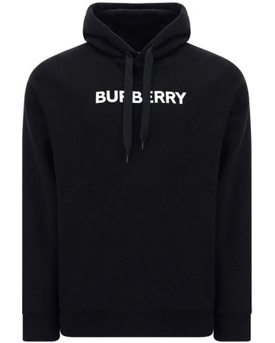 Burberry Sudadera con capucha de logotipo de - Negro
