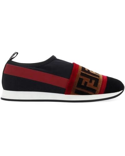 Fendi Zapatillas de deporte de logotipo de - Rojo