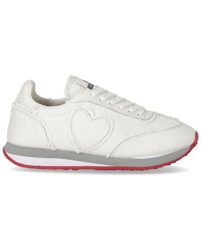Love Moschino Liebe Moschino White Canvas Sneaker - Weiß