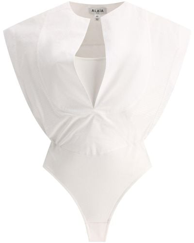 Alaïa "Dickey" Bodysuit - Blanco