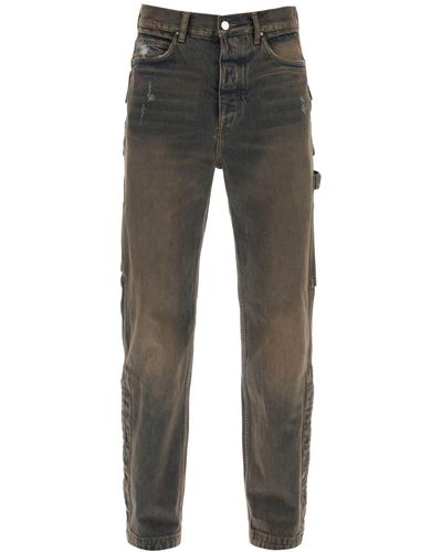 Amiri Workman Bleekte Jeans - Grijs