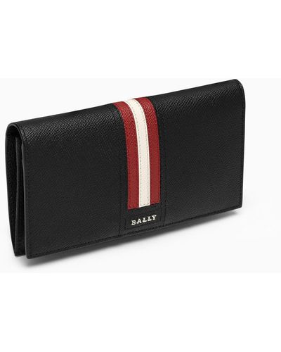 Bally Black Taliro Continental Wallet In Leder - Zwart