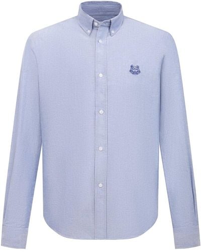 KENZO Tiger Embroidered Shirt - Blue