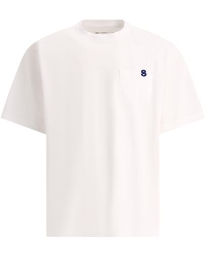 Sacai Trikot -T -Shirt - Weiß