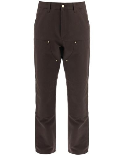 Carhartt Pantalones de doble rodilla de algodón orgánico de - Gris