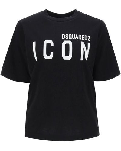 DSquared² Icono tripulación Camisa de cuello - Negro