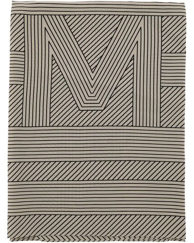 Totême Silk Monogram Striped Scar - Grijs