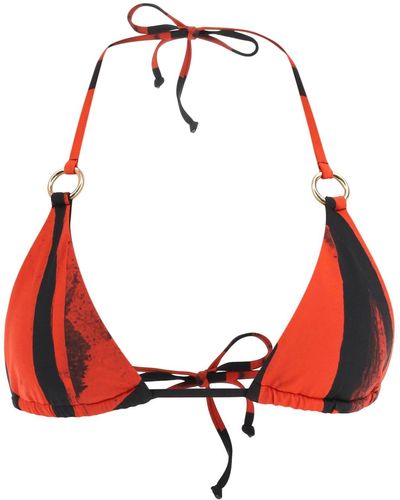 Louisa Ballou Top de bikini con anillas - Rojo