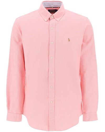Polo Ralph Lauren Pink Oxford Slim Fit Hemd - Roze