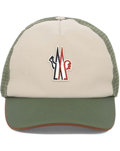 3 MONCLER GRENOBLE Cap con pannelli a rete - Verde