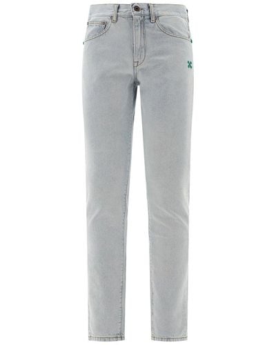 Off-White c/o Virgil Abloh Jeans > slim-fit jeans - Gris