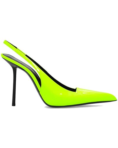 Saint Laurent Kiss 105 Slingback Pumps - Verde