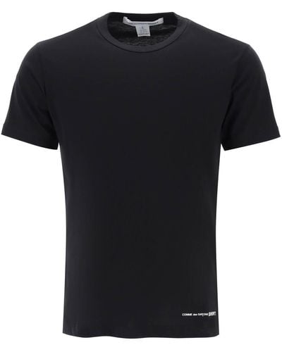 Comme des Garçons Logo Print T -shirt - Zwart