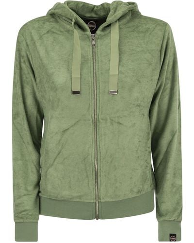 Colmar Full Zip Sweatshirt Met Chenille Hood - Groen